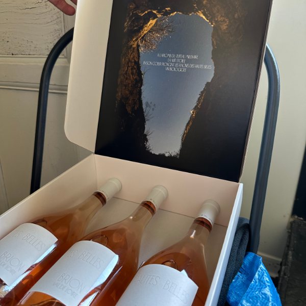 Coffret de trois bouteilles de rosé